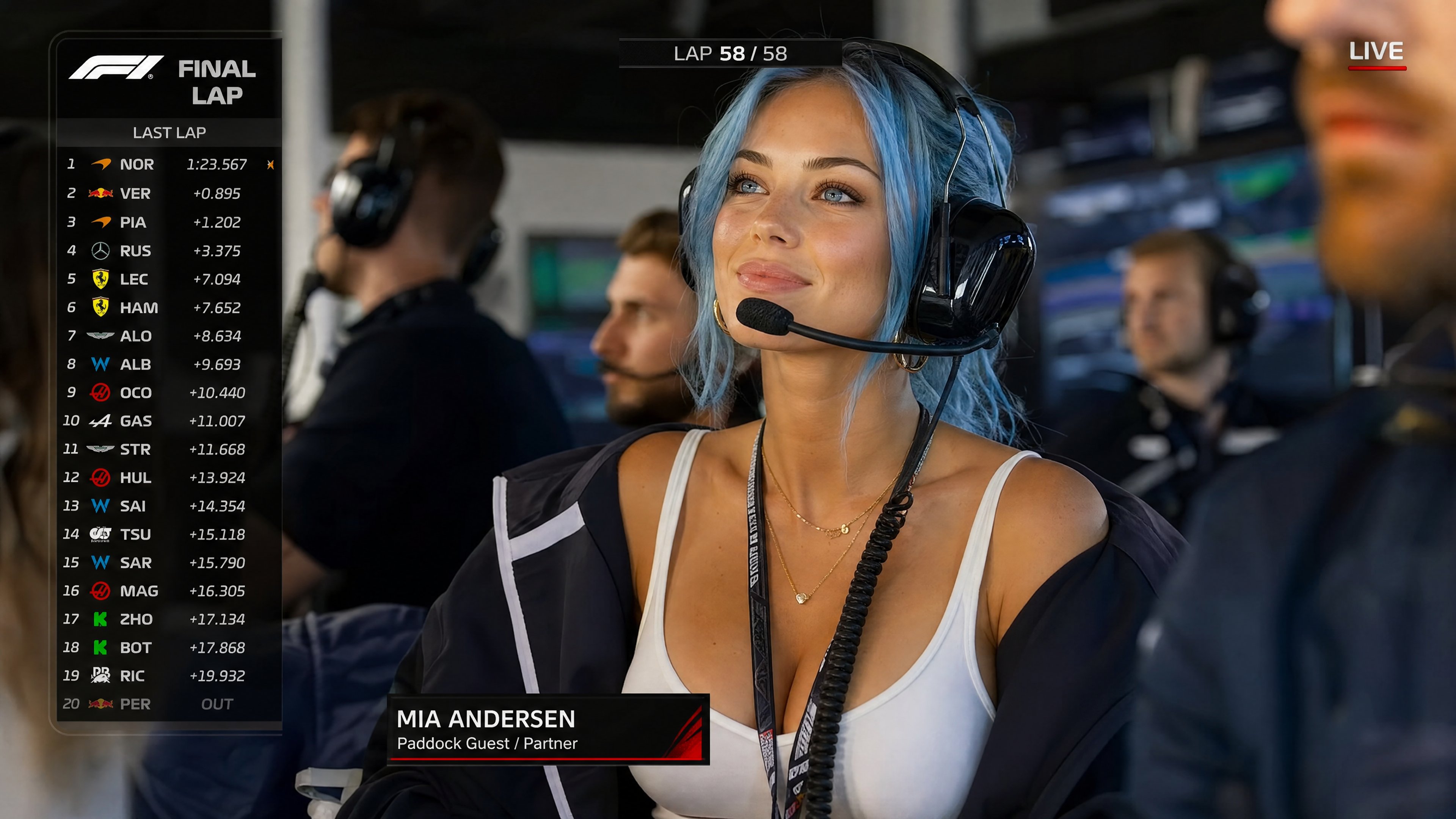 F1 车库直播女友镜头 案例