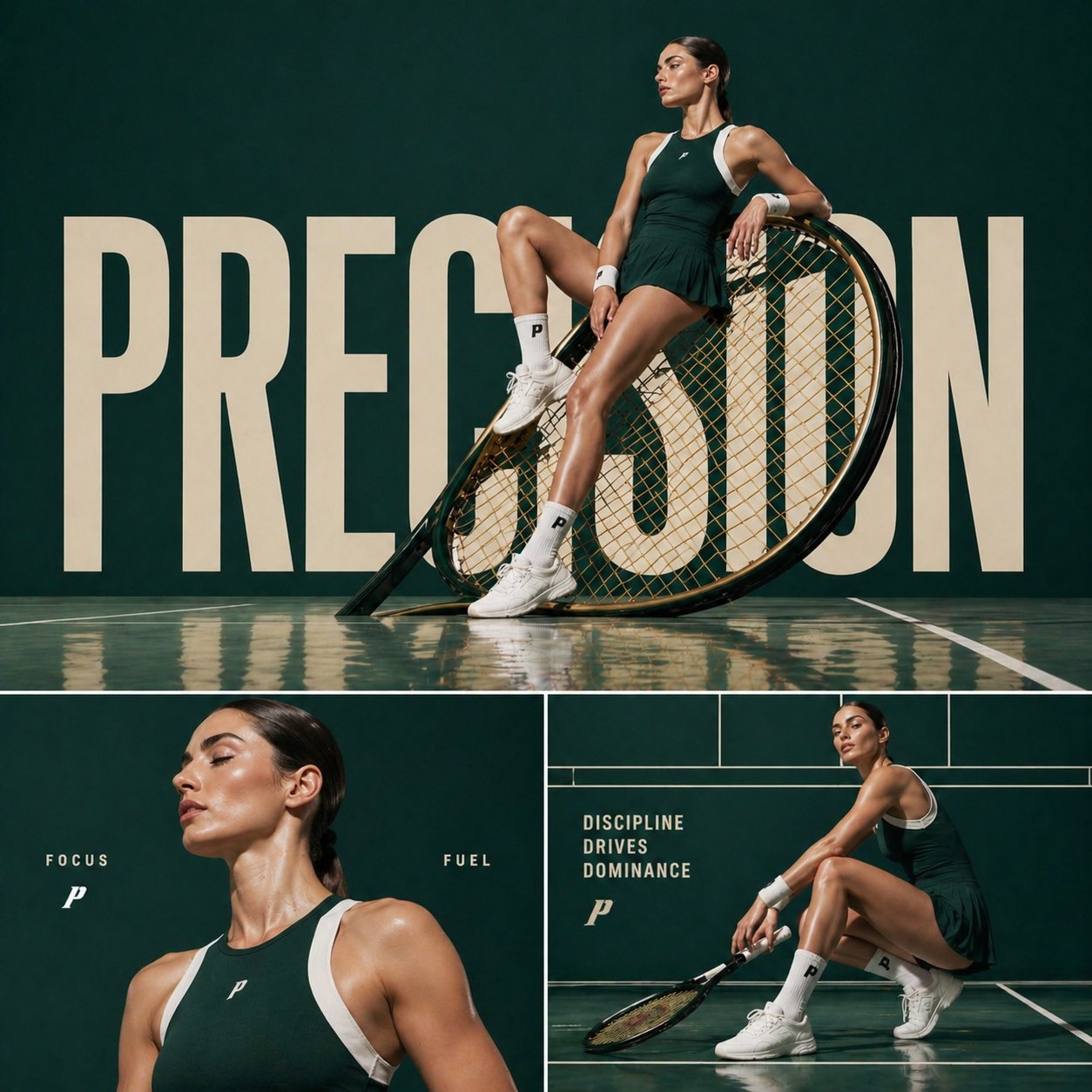 网球 Precision 三联广告 案例